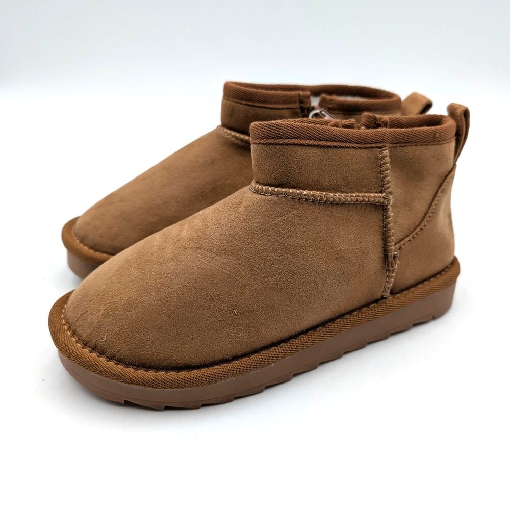MIA Delylah Side Zip Ankle Boots Round Toe Girls Chestnut Size Size US1M